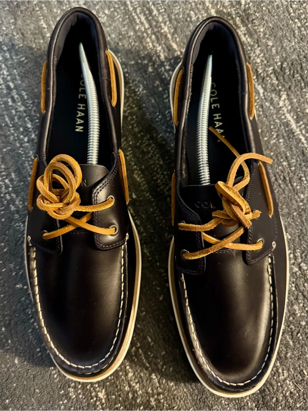 Cole Haan Men’s Grandpro Windward Boat Shoe, Size 12M (Midnight Blue)